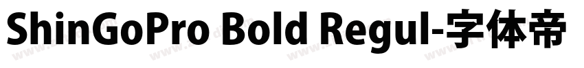 ShinGoPro Bold Regul字体转换